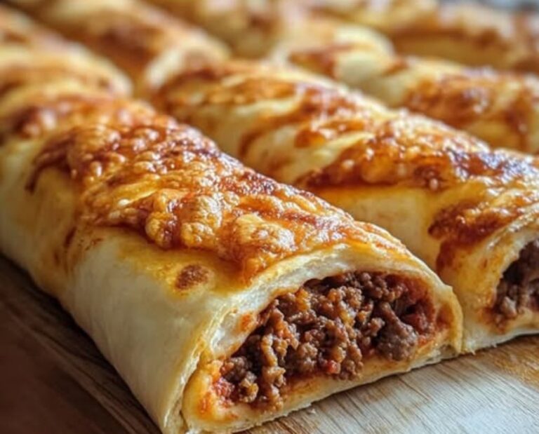 Pizzastrudel mit Hackfleischfüllung – Herzhaft, Knusprig und Einfach ...