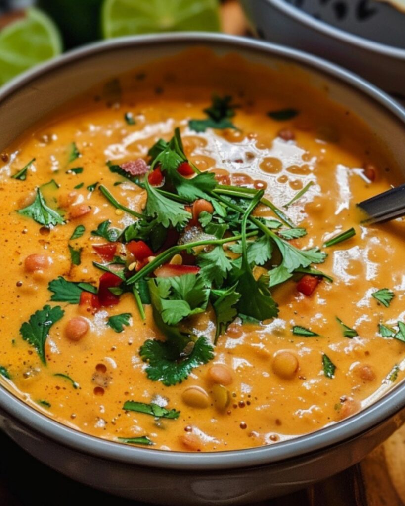 Elegantes Linsen Curry Suppe Bild