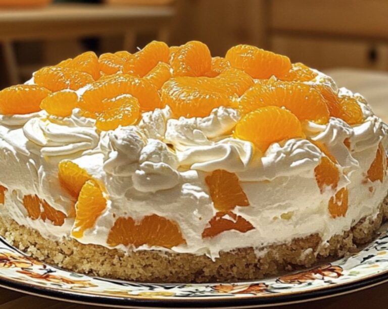 Luftige Mandarinen-Sahne-Torte auf Nussboden 🥰 – Oma Maria Rezepte