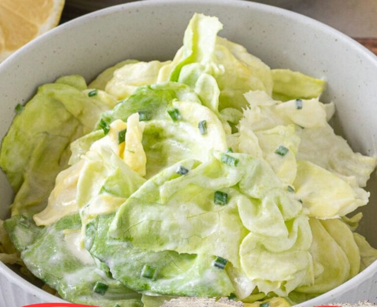 🥬 Kopfsalat mit Omas Sahne-Zitronen-Dressing – Der Salat, der ...