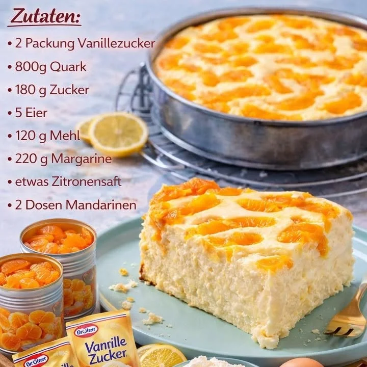 Delizierter Quarkkuchen ohne Boden auf einem Teller