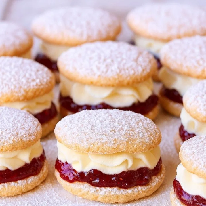 Leckere Himbeer Küsschen auf einem Teller, perfektes Dessert für Feiern