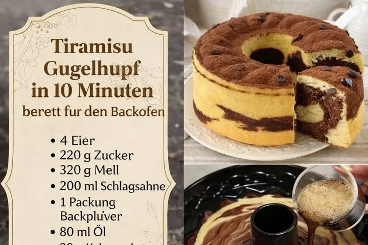 Schnelles 10 Minuten Tiramisu Rezept mit Kaffee und Mascarpone