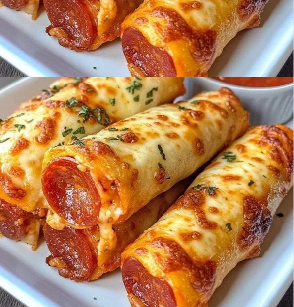 Leckere und schnelle Pizzarollen in nur 5 Minuten zubereitet.