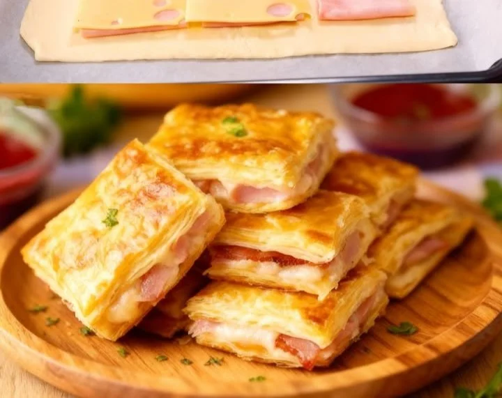 Leckere Blätterteig-Bissen mit verschiedenen Füllungen