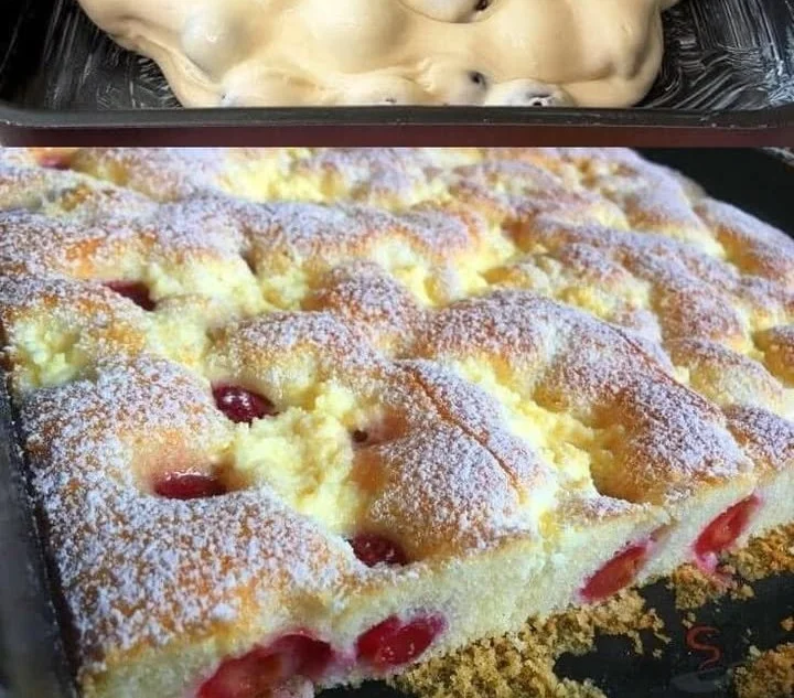 Blitzschneller Quark Kirschkuchen in 5 Minuten - einfach und lecker.