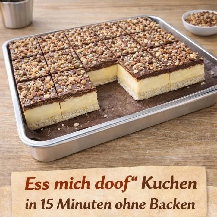 Blitz-Kühlschrankkuchen ohne Backen, einfaches Rezept für den Sommer.