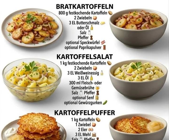 Ein Teller mit goldbraunen, knusprigen Bratkartoffeln mit Kräutern garniert.