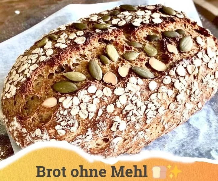 Gesundes Brot ohne Mehl, frisch gebacken und schmeckt köstlich.