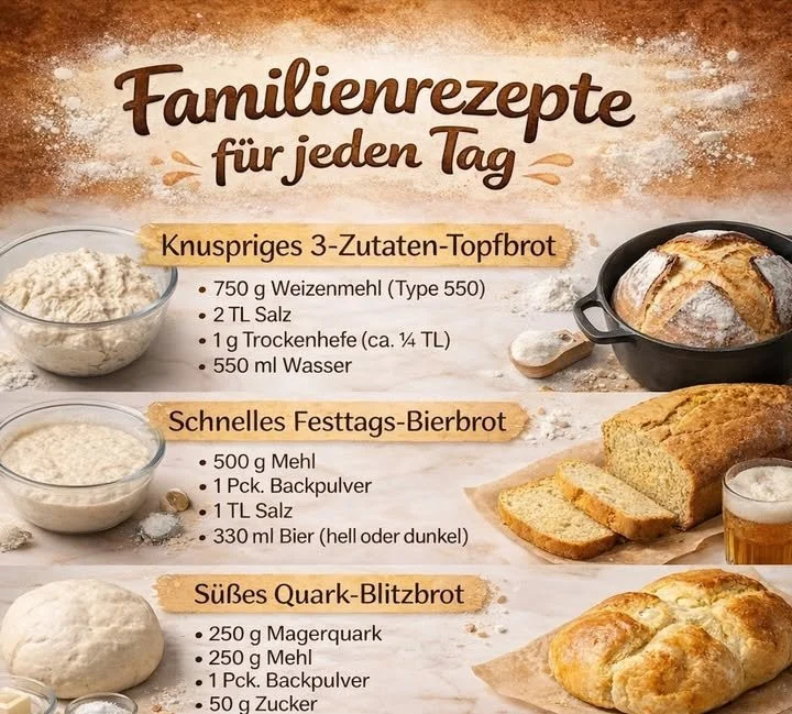 Verschiedene selbstgebackene Brote in einer Korb Präsentation