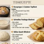 Knuspriges 3-Zutaten-Pot Bread frisch aus dem Ofen auf einem Holzbrett.