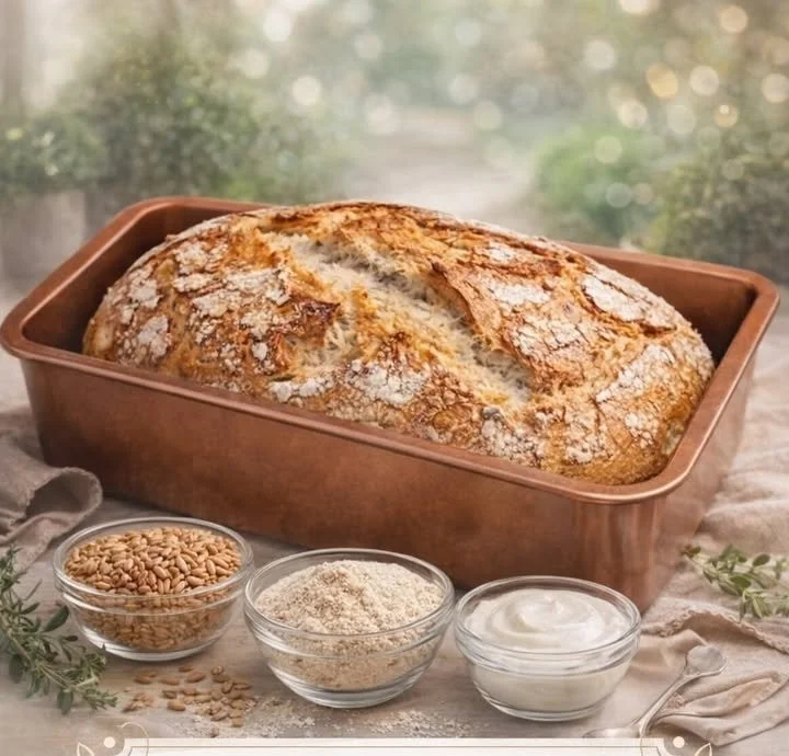 Frisches Brot, das in der warmen Küche frisch gebacken wird.