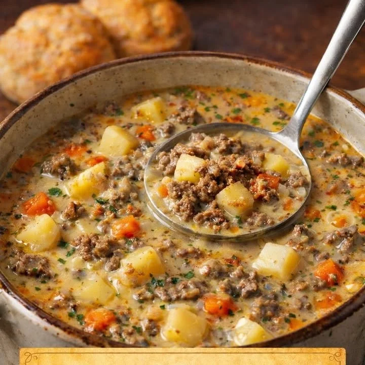 Eine köstliche Schüssel Wintersuppe, perfekt für kalte Wintertage