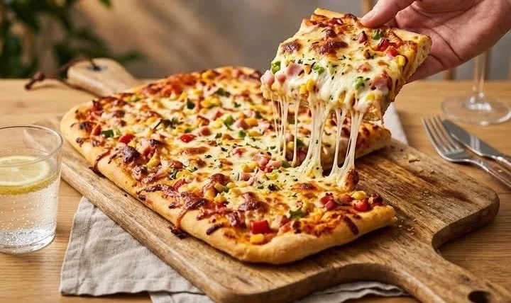 Schnellste Schüttelpizza der Welt mit frischen Zutaten