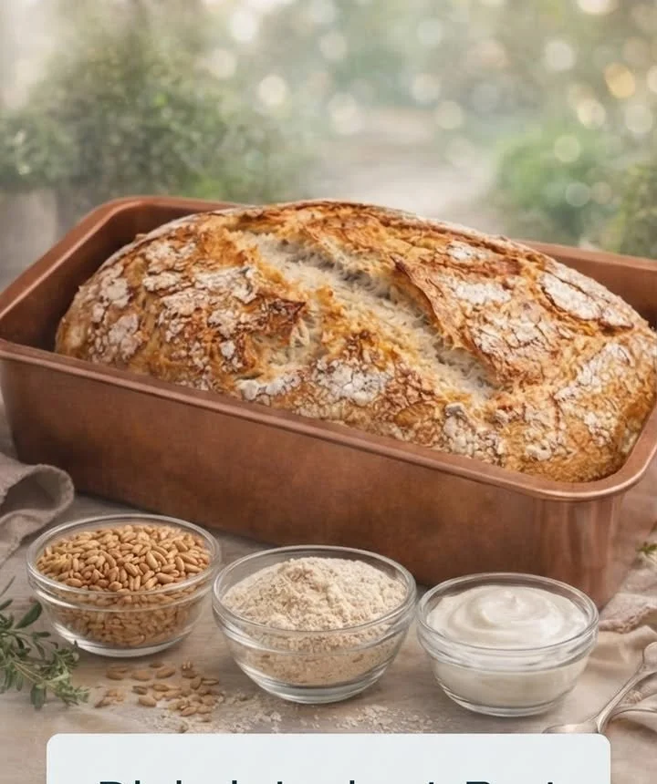 Dinkel-Joghurt-Brot frisch aus dem Ofen, gesund und lecker