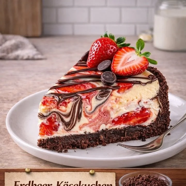 Erdbeer-Käsekuchen ohne Backen, lecker und erfrischend für jeden Anlass.
