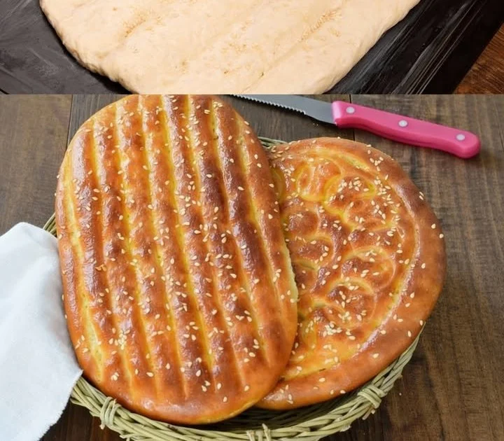 Frisch gebackenes Fladenbrot mit verschiedenen Füllungen und Beilagen