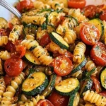 Gesunde Tomaten-Zucchini-Pasta mit frischen Zutaten