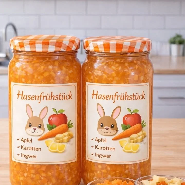 Karotten-Apfel-Ingwer-Marmelade für ein gesundes Frühstück