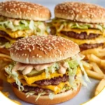 Hausgemachter Big Mac mit frischen Zutaten und leckerer Soße