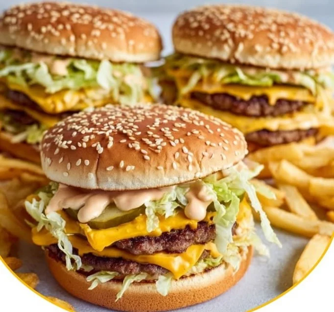 Hausgemachter Big Mac mit frischen Zutaten und leckerer Soße
