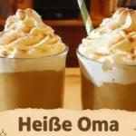 Heiße Oma serviert Eierlikör für wohlige Wärme an kalten Tagen.