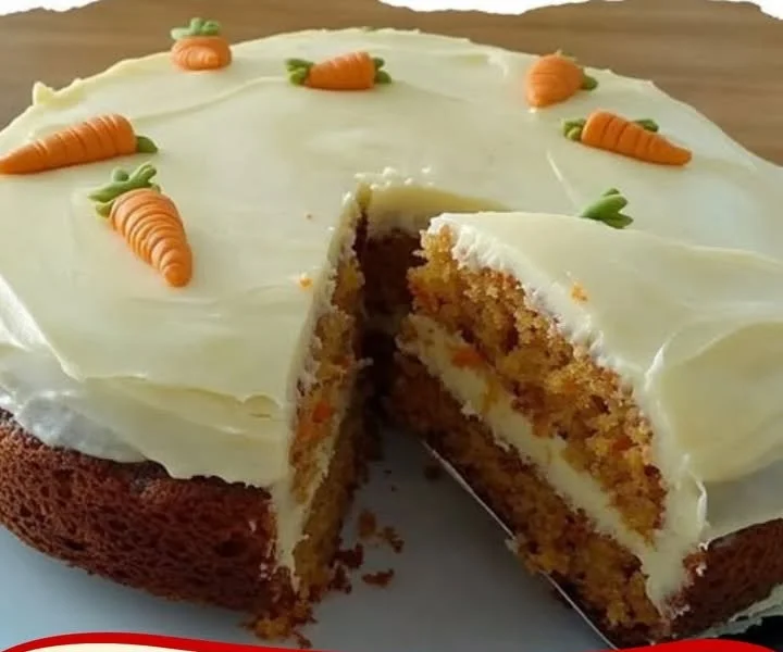 Saftiger Karottenkuchen mit frischen Karotten und Nüssen