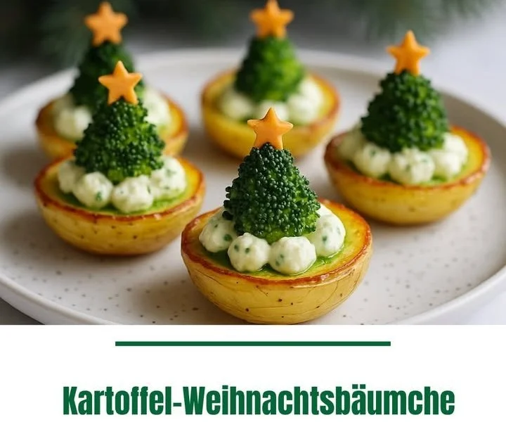 Kartoffel-Weihnachtsbäumchen als kreative Weihnachtsdeko