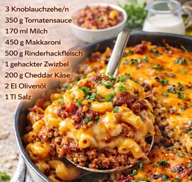 Käseburger Pfanne mit geschmolzenem Käse und saftigen Patties