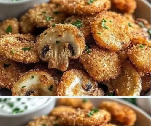 Knusprige Knoblauch Champignons frisch aus dem Ofen