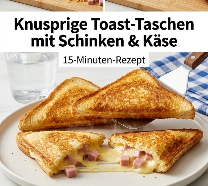 Knusprige Toast-Taschen gefüllt mit köstlichen Zutaten