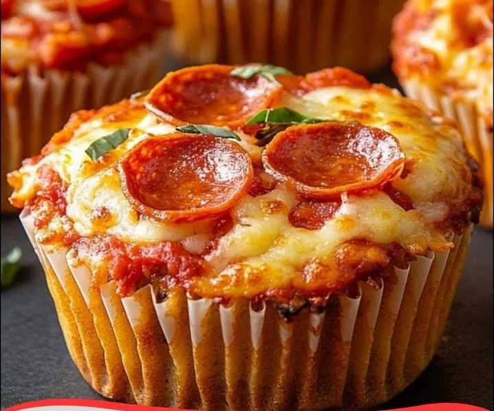 Köstliche Pizza Muffins für jeden Anlass, frisch und einfach zubereitet.