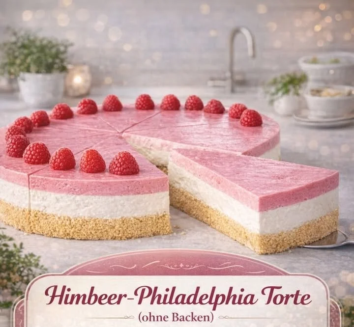 Erfrischende Kühler Frucht-Torte mit frischen Früchten und Sahne