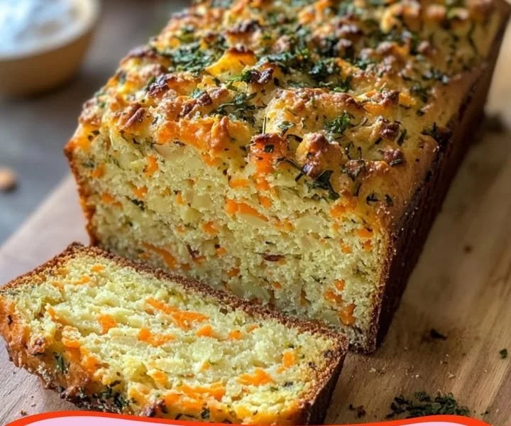 Slice of Oatmeal-Carrot Bread topped with almonds and quark.