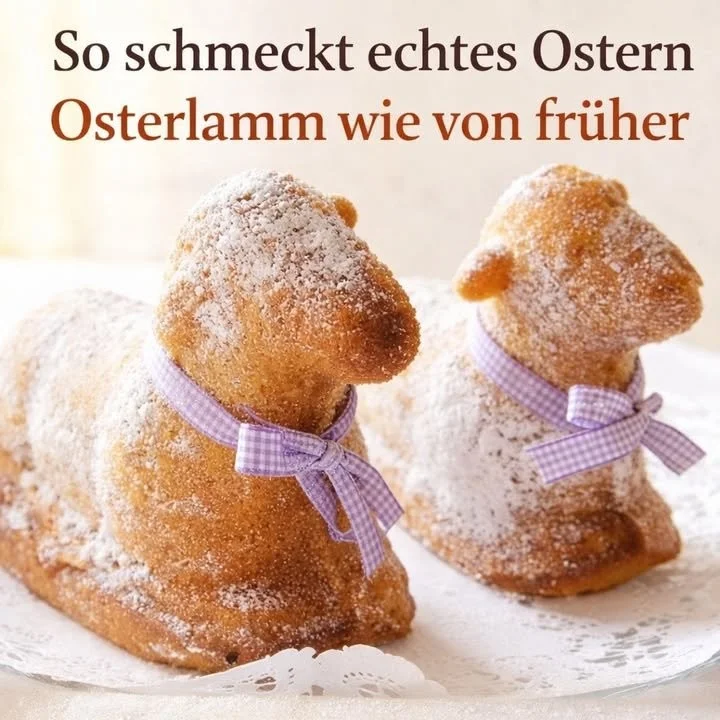 Leckeres Osterlamm für Feiertage, in Form eines Lammes gebacken, perfekt für Ostern.
