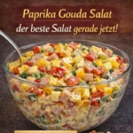 Paprika-Gouda-Salat mit frischem Gemüse und Gouda-Käse