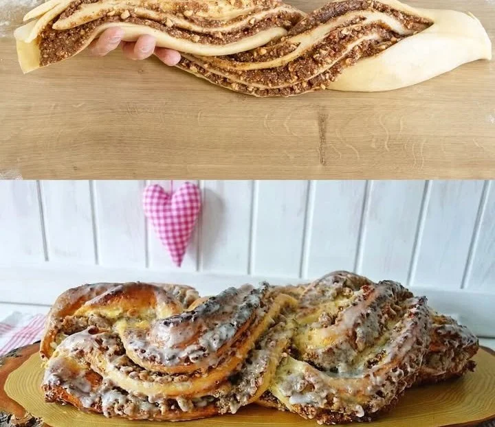 Perfekter Nusszopf mit nussiger Füllung und goldbrauner Kruste