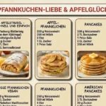Leckere süße Pfannkuchen mit Apfel und Zimt auf einem Teller