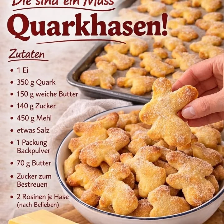 Leckere Quarkhasen frisch gebacken für Ostern