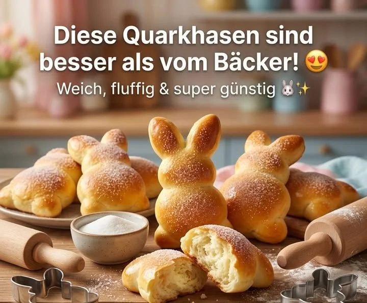 Leckere Quarkhasen aus deutscher Küche, frisch gebacken und dekoriert.