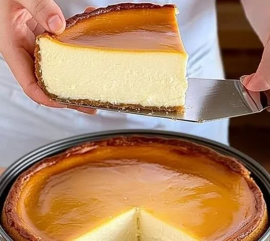 Leckerer Quarkkuchen auf einem Teller, perfekt zum Genießen