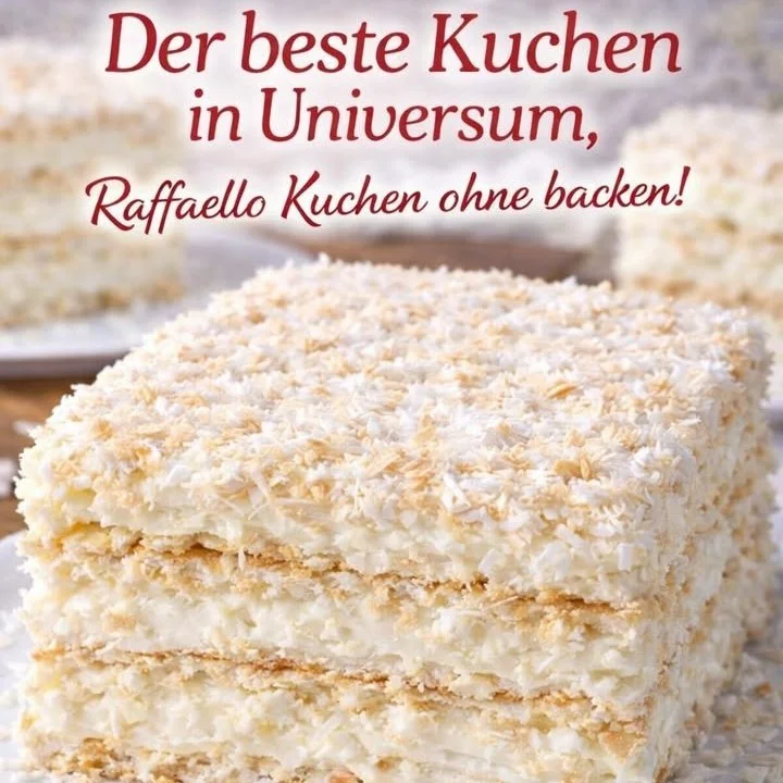 Himmlischer Raffaello Kuchen mit Kokosnuss und Schokolade