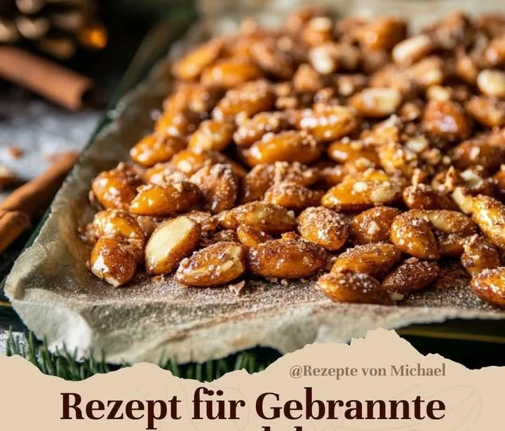 Schüssel mit gebrannten Mandeln nach traditionellem Rezept