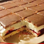 Säufertorte mit Butterkeksen auf einem Teller präsentiert