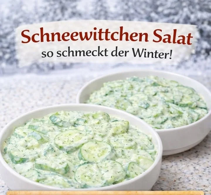 Schneewittchen Salat mit frischen Zutaten und ansprechender Präsentation.