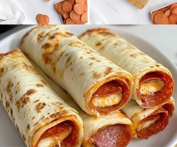 Schnelle 5-Minuten-Pizzarollen im Airfryer zubereitet