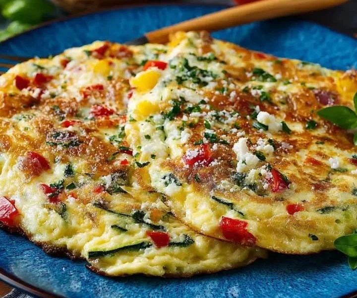 Superschnelle Low Carb Pizza Schüttelpizza auf einem Teller