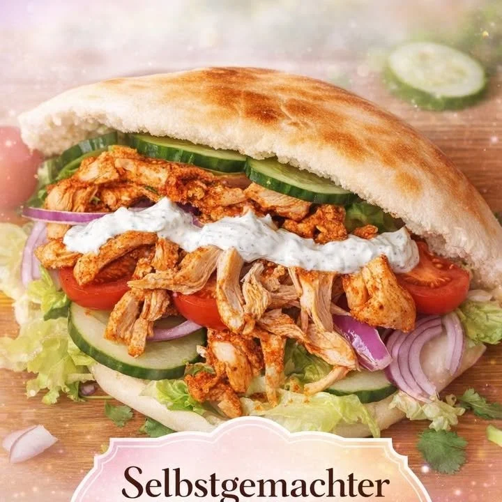 Leckere selbstgemachte Döner mit frischen Zutaten