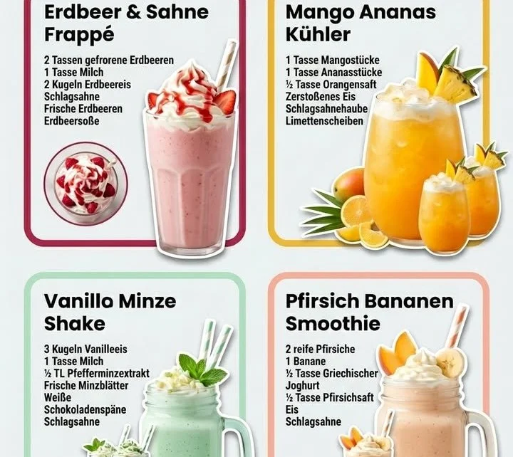 Erfrischende Sommergetränke für heiße Tage in verschiedenen Variationen