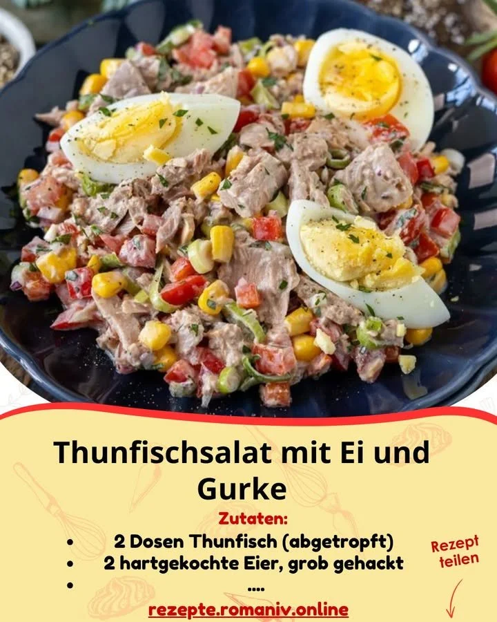 Thunfischsalat mit Ei und Gurke